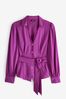 Emma Marella Purple Diesel Wrap Shirt