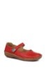 Loretta Red Ladies Wide Fit Touch-Fastening Mary Jane Shoes
