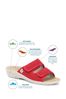 Fly Flot Red Ladies Touch-Fastening Anatomic Mules