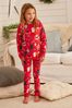 Red Christmas Printed Long Sleeve Pyjamas (9mths-12yrs)