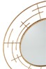 Pacific Gold Metal Frame Round Wall Mirror