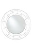 Pacific Silver Metal Frame Round Wall Mirror