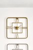 Pacific Gold Gold Metal Square Wall Clock