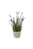 Gallery Home Green Artificial Medium Lavender Plant In Cement Pot