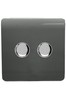 Trendiswitch Grey 2G LED Dimmer Light Switch