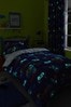 Bedlam Blue Glow In The Dark Game Duvet Cover and Pillowcase Set