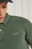 Superdry Green Organic Cotton Vintage Destroy Polo Green Shirt