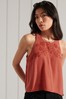 Superdry Brown Embroidered Cami Top