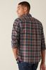 Navy/Red Brushed Flannel Check Long Sleeve Shirt