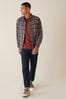 Navy/Red Brushed Flannel Check Long Sleeve Shirt