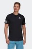 adidas Black Tennis Club 3-Stripess T-Shirt
