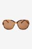 Tortoiseshell effect Small Square Polarised Sunglasses