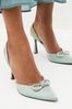 Mint Green Forever Comfort® Slingback Bow Heels