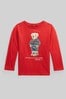 Polo Ralph Lauren Red Holiday Bear Long Sleeve T-Shirt