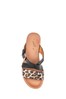Lunar Josie Black Leopard Strappy Sandals