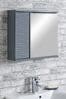Mary Jane Ripple Mirror Cabinet in Grey By Lloyd Pascal