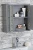 Radium Nouveau Gloss Curved Double Door Mirror Cabinet in Grey By Lloyd Pascal