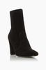 Dune London Black Optical Stretch Sock Ankle Boots
