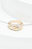 10ct Gold Plated Collection Luxe Twisted Domed Ring