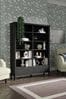 Black Henshaw Two Drawer Double Bookcase