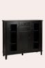 Black Henshaw 3 Door 2 Drawer Low Display Unit