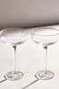 Clear Sienna Flute Glasses Set of 2 Champagne Saucers