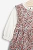 Laura Ashley Pink Ditsy Floral Quilted Pinafore Dress