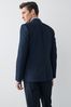 Navy Blue Skinny Fit Motion Flex Suit: Jacket