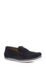 Pavers Mens Blue Casual Leather Penny Loafers