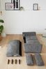 Chunky Chenille Dark Grey Mila Compact 2 Seater 'Sofa In A Box'