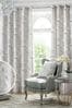 Silver Tregaron Lined Eyelet Curtains