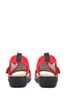 Fly Flot Red Wide Fit Ladies Touch-Fastening Sandals