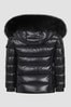 Girls Black Bady Fur Jacket