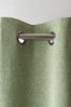 Olive Green Soft Marl Eyelet Blackout/Thermal Curtains