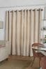 Light Natural Heavyweight Chenille Eyelet Lined Curtains