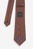 Brown Rust Signature Textured Silk Tie
