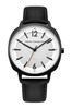 French Connection Black Leather Strap Watch