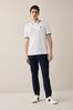White/Green Tipped Regular Fit Polo Shirt
