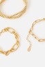 Accessorize Gold Tone Reconnected Chain Bracelet Set