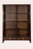 Dark Chestnut Balmoral Two Drawer Double Bookcase