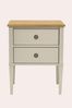 Pale French Grey Eleanor 2 Drawer Bedside Chest