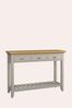 Laura Ashley Pale French Grey Oakham Three Drawer Console Table