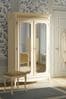 Ivory Provencale 2 Door Mirrored Wardrobe