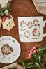Wrendale White Royal Worcester Family Christmas Birds Mug and Coaster Set