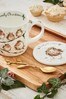 Wrendale White Royal Worcester Family Christmas Birds Mug and Coaster Set