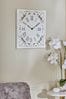 White White Vintage Carved Wood Wall Clock