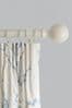 Cream 28mm Metal Curtain Pole With Swirl Finial