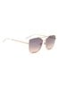 M by Missoni Rectangular Copper Sunglasses