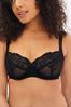 Black/Black Non Pad Balcony DD+ Lace Bras 2 Pack