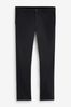 Navy Blue Elasticated Waist Slim Fit Stretch Chino Trousers